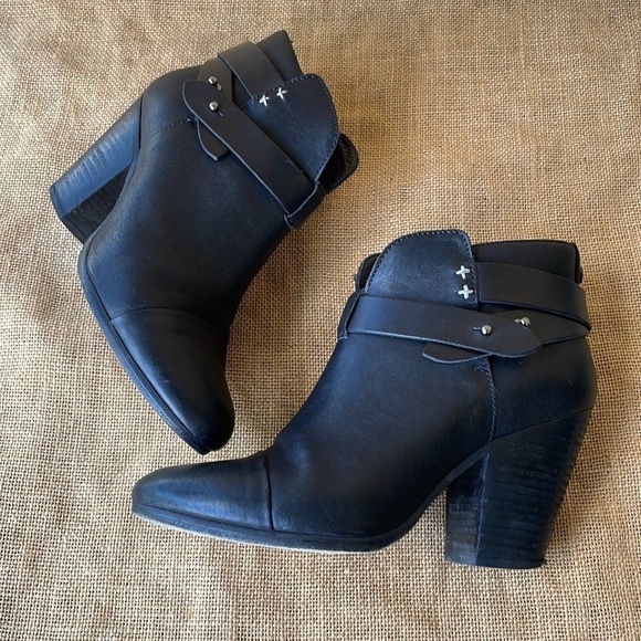 Rag & Bone Harrow boots black Ankle Leather Size 36 1/2 - Picture 3 of 12